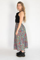 Vintage Poppy Field Floral Geiger Skirt