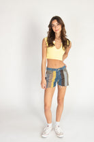 Vintage Corduroy Patchwork No Boundaries Cut Off Shorts