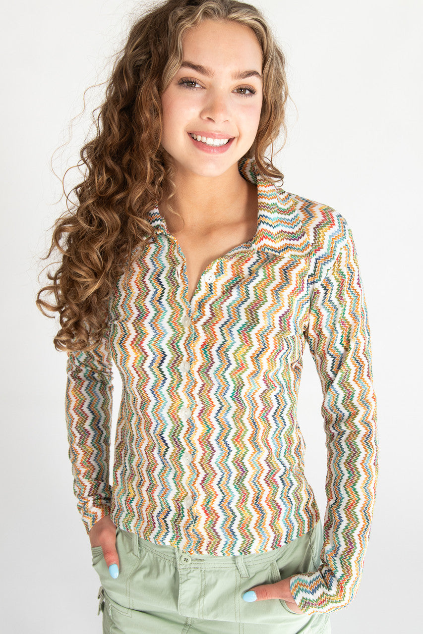 Vintage 8 Track Button Up Shirt