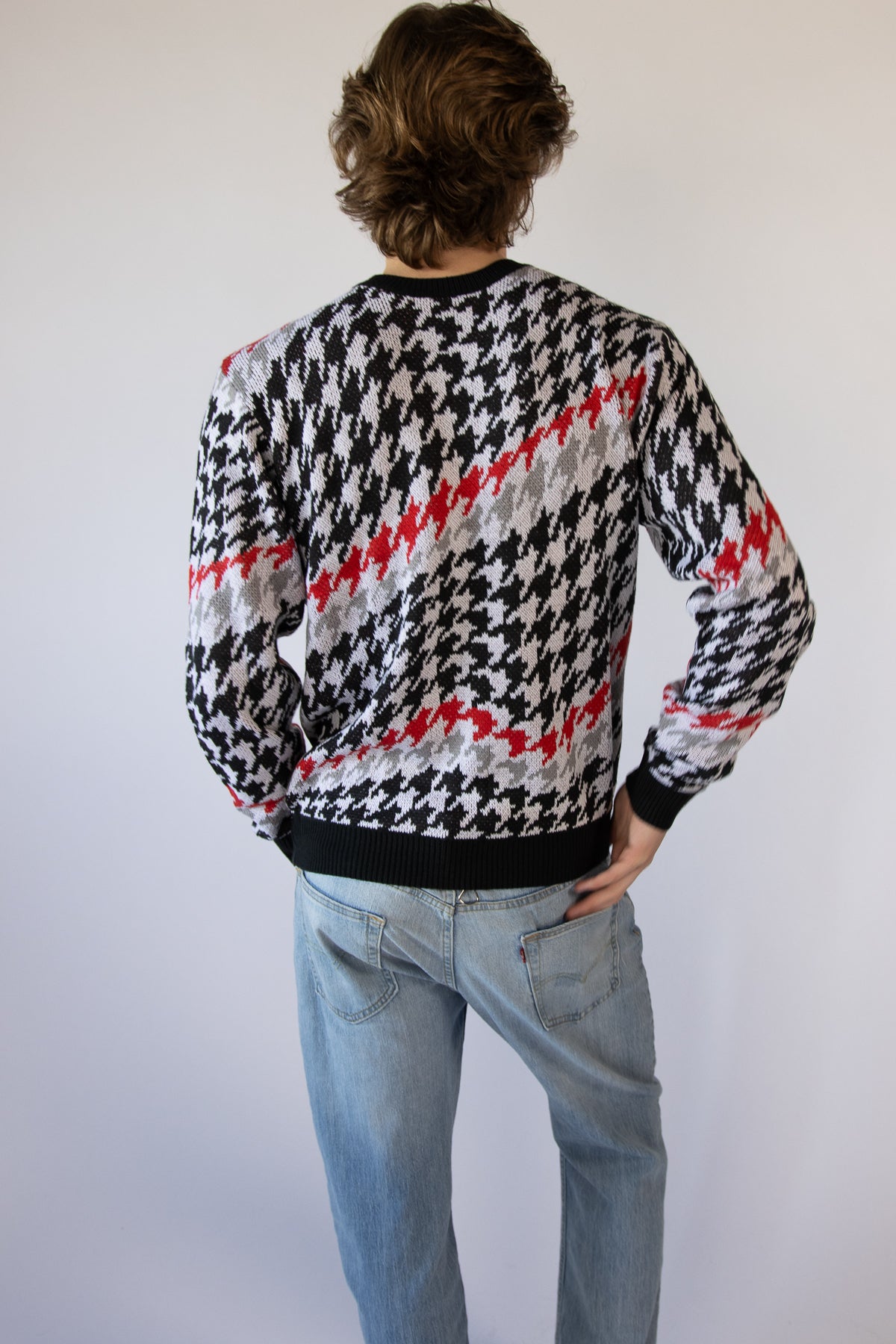 Wavy Houndstooth Sweater