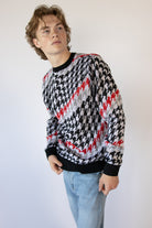 Wavy Houndstooth Sweater