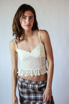 Wavy Textured Peplum Cami