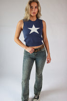 Western Belt Bootleg Jeans