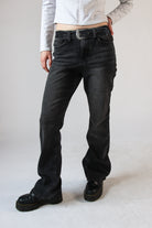 Western Belted Flare Jeans