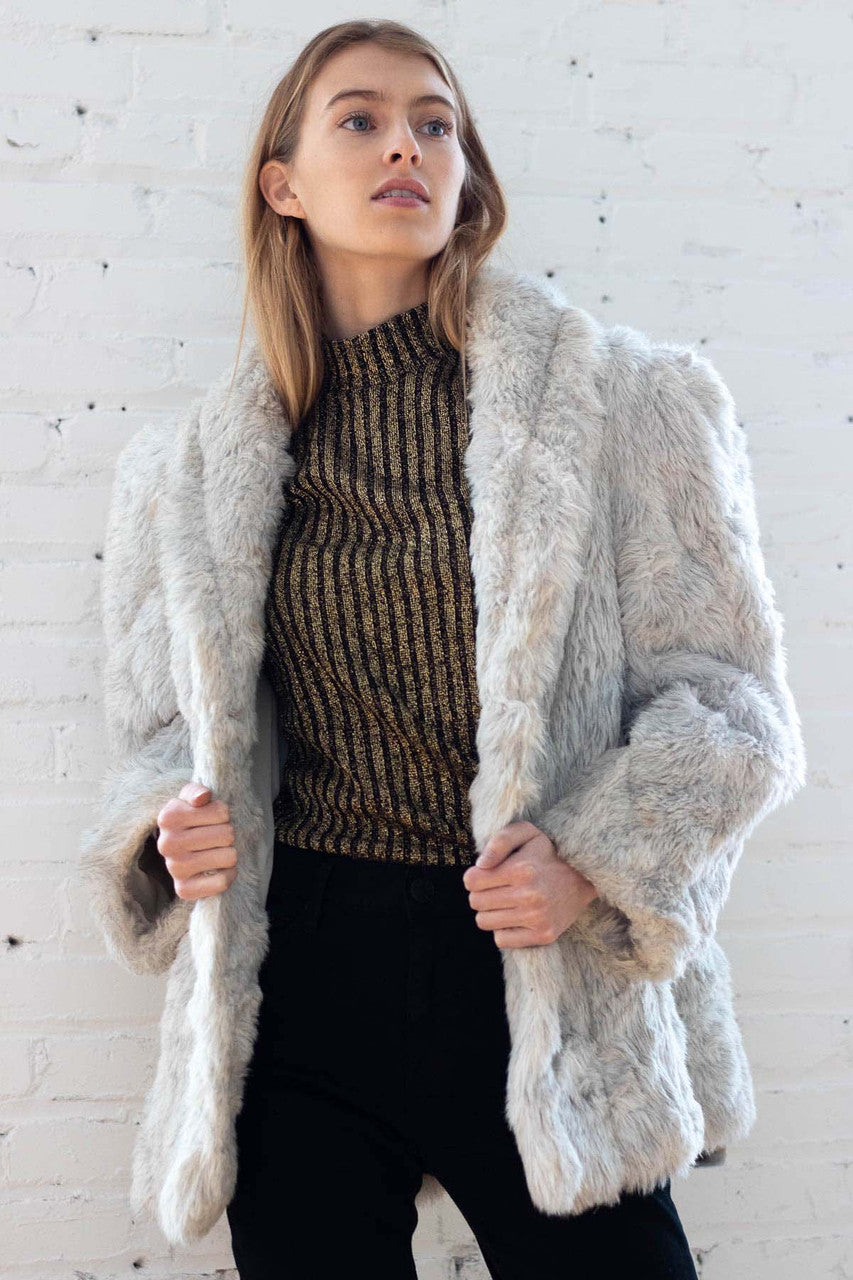 White Vintage Fur Coat