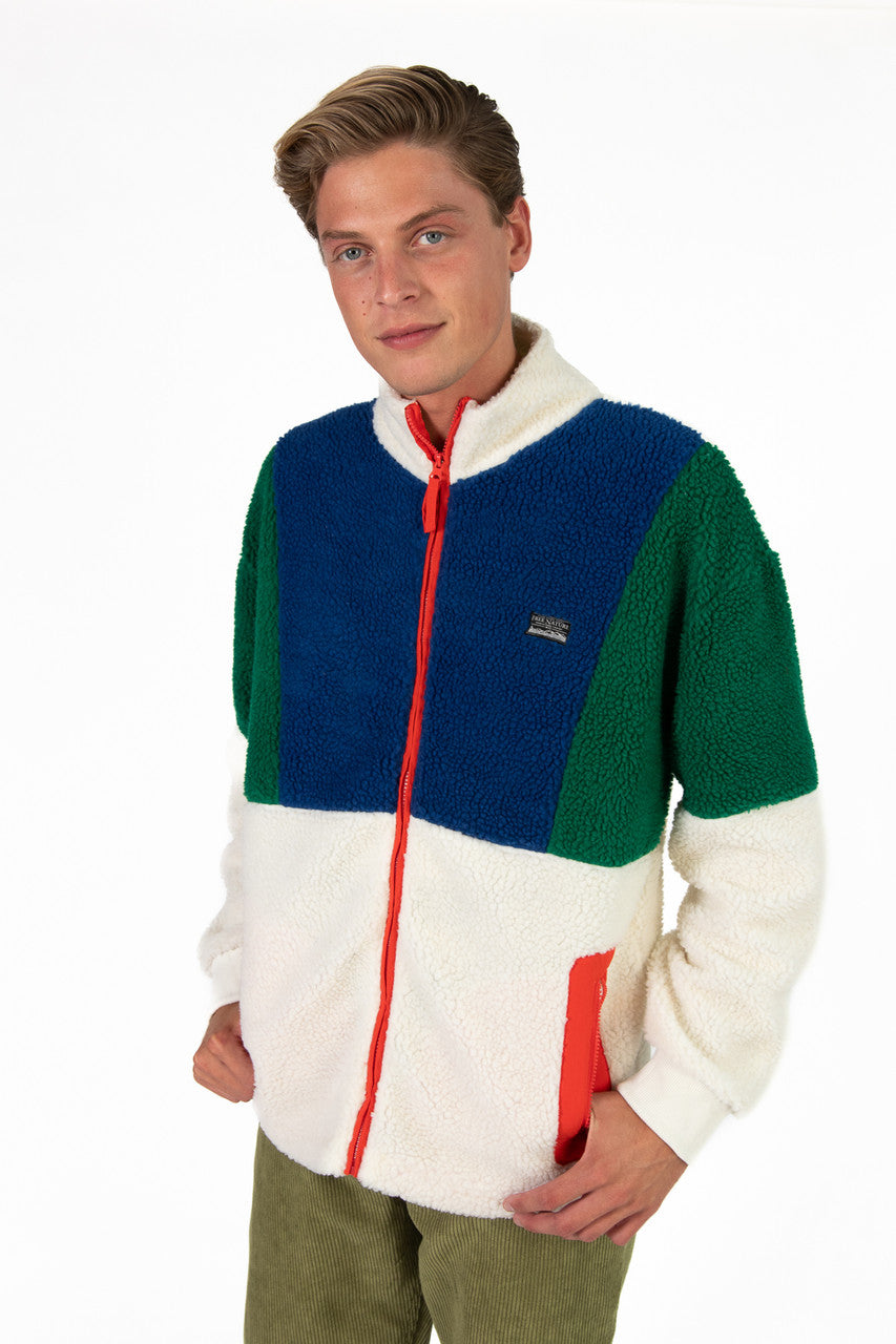 Zip Up Colorblock Sherpa Jacket – Ragstock
