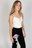 White Knit Hanky Hem Cami