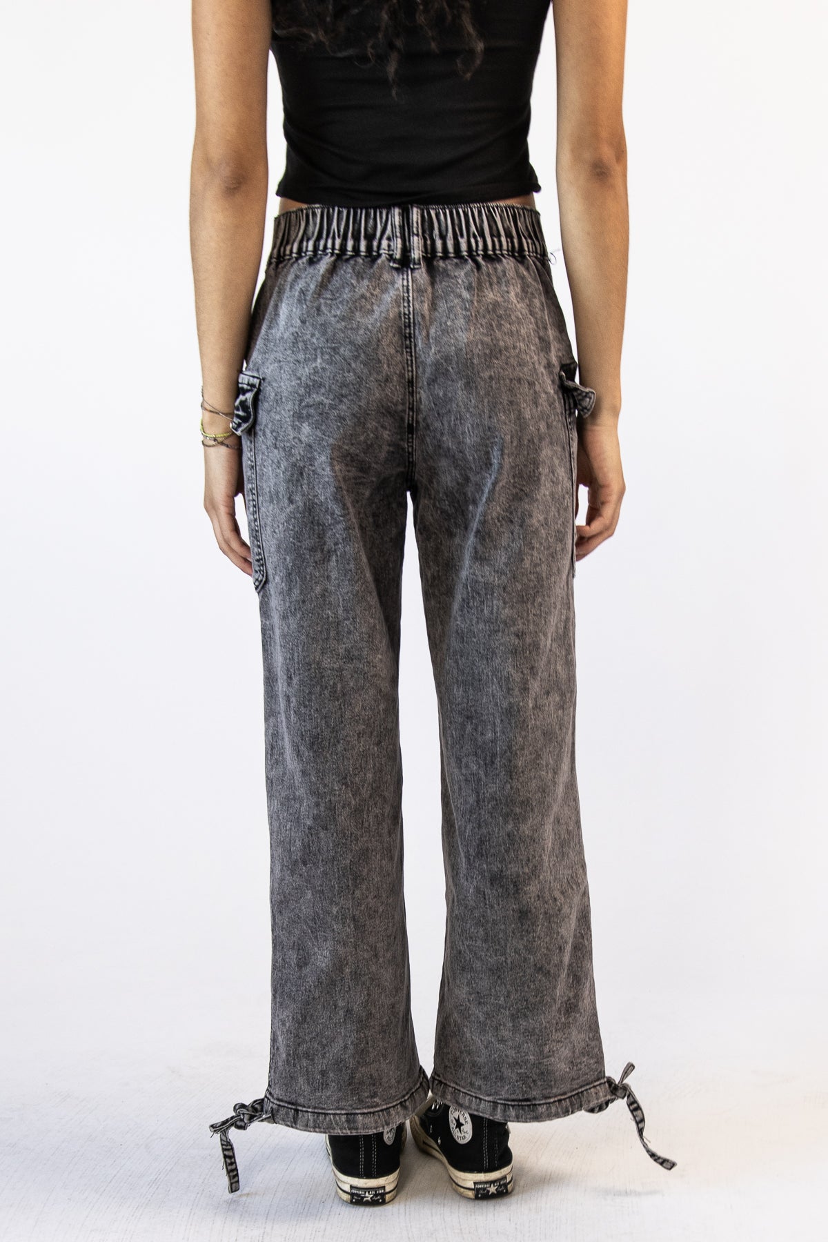 Wide Acid Double Cargo Jeans