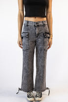 Wide Acid Double Cargo Jeans