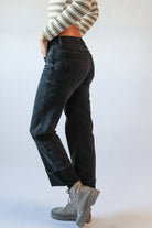 Wide Leg Cuffed Jeans