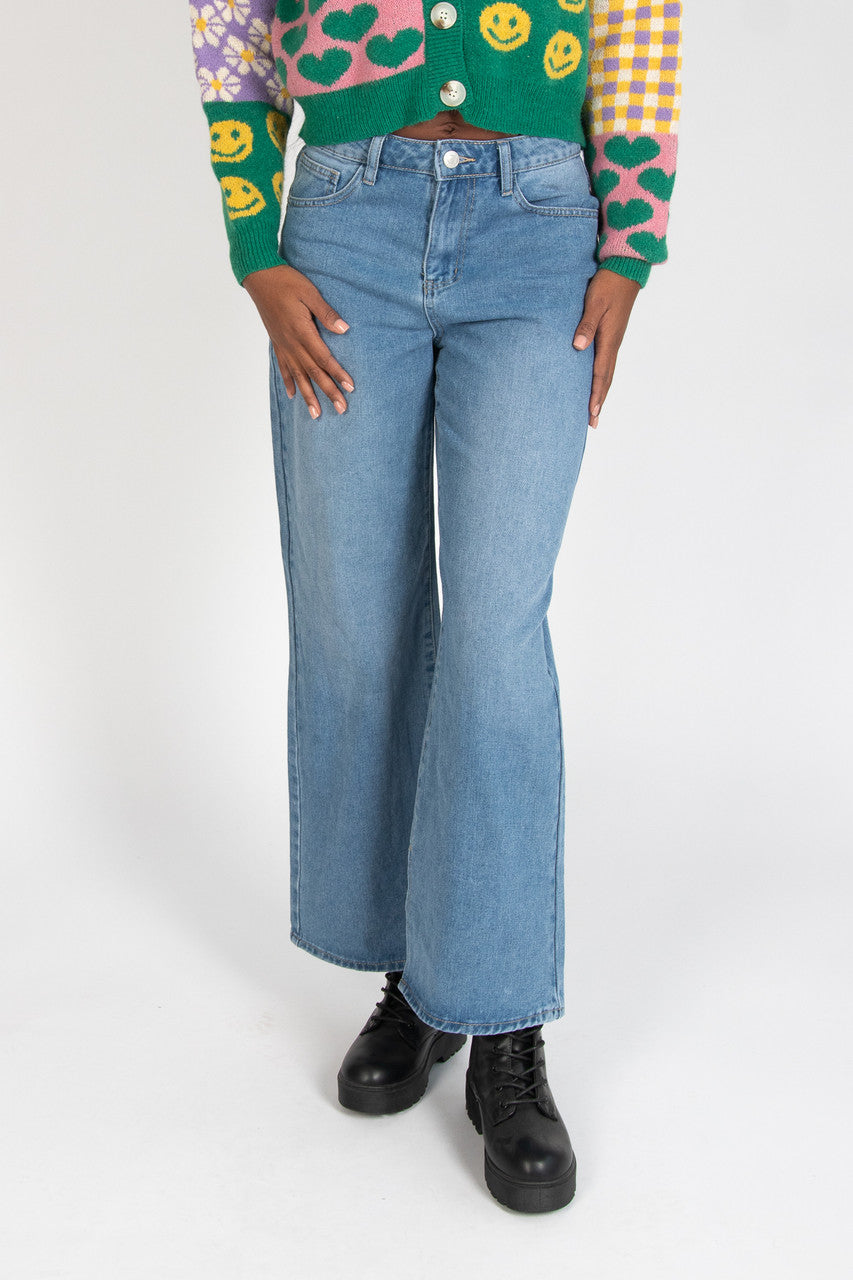 Slit Wide Leg Jeans