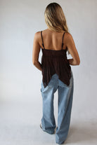 Slashed Wide Leg Jeans