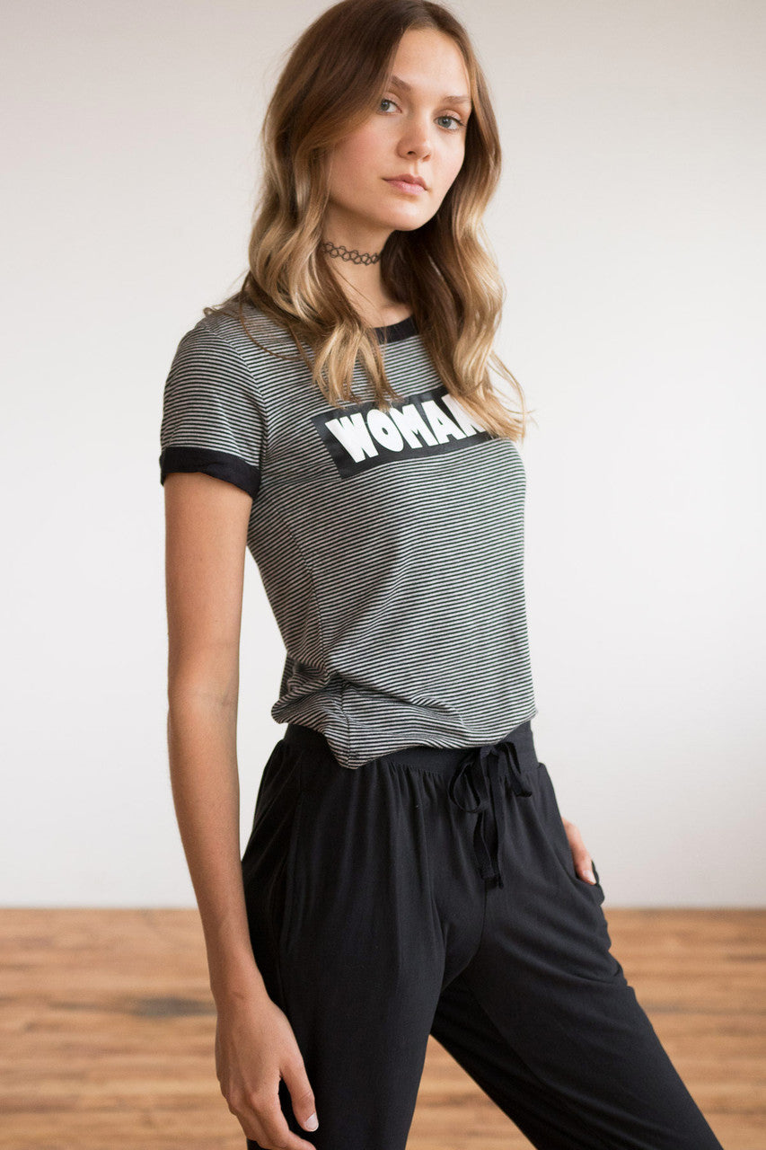 Womanist Graphic Ringer Tee
