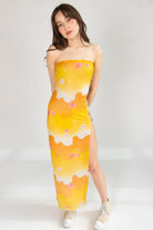 Vintage Y2K Floral Maxi Beach Cover-Up Dress