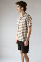 Woven Zig Zag Button Up Shirt