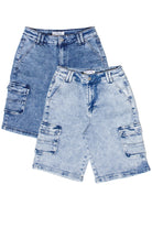 Acid Wash Cargo Jorts