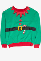 Vintage Elf Graphic Ugly Christmas Sweatshirt