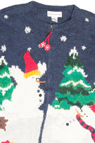 Vintage Blue Ugly Christmas Cardigan 63001