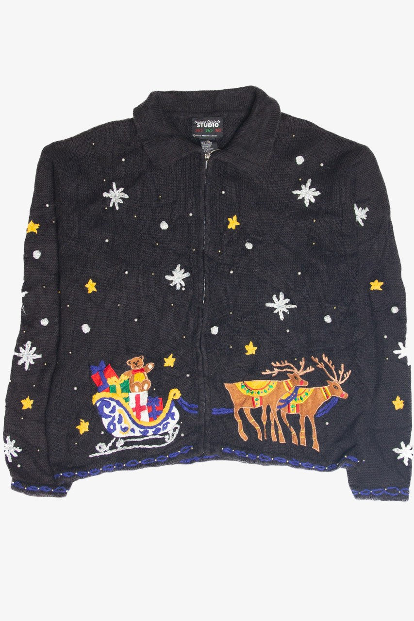 Vintage Black Ugly Christmas Cardigan 63153