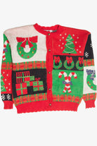 Vintage Red Ugly Christmas Cardigan 63363