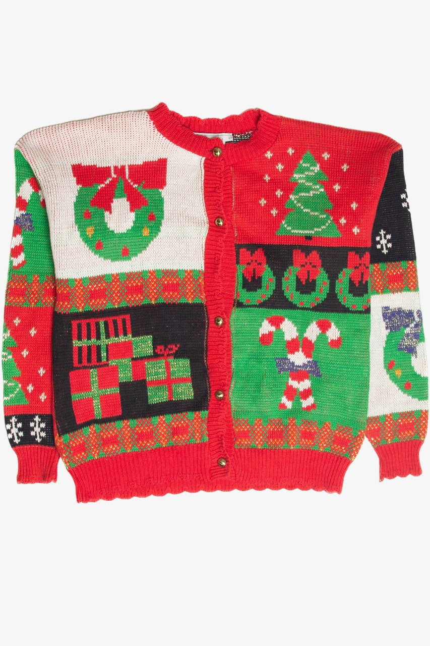 Vintage Red Ugly Christmas Cardigan 63363