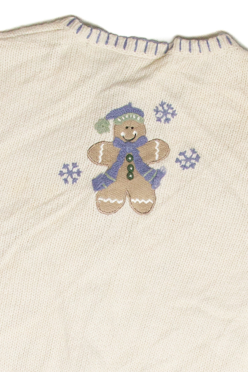 Vintage White Ugly Christmas Cardigan 63087