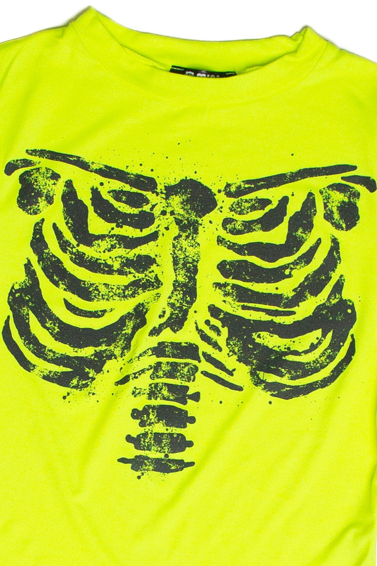 Neon Ribcage Crop T-Shirt