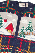 Vintage Blue Ugly Christmas Cardigan 62997