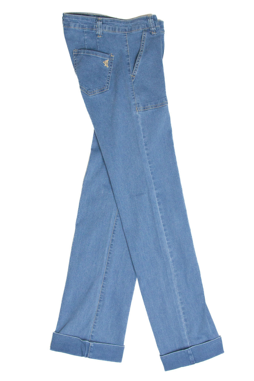 Cuff Pork Chop Pocket Jeans