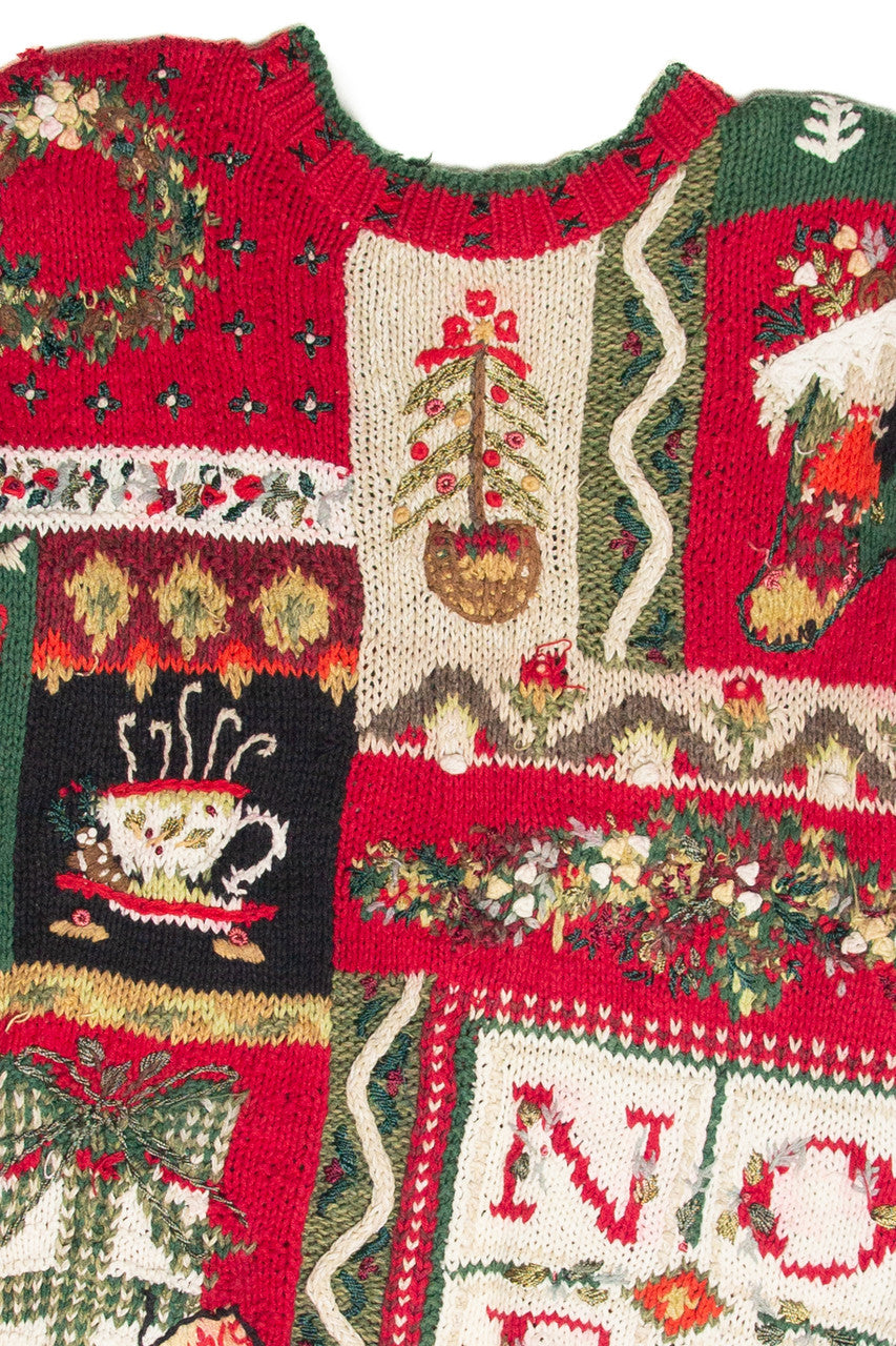 Vintage Red Ugly Christmas Pullover 61909