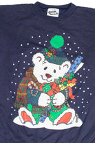 Vintage Blue Polar Bear Holiday Sweatshirt