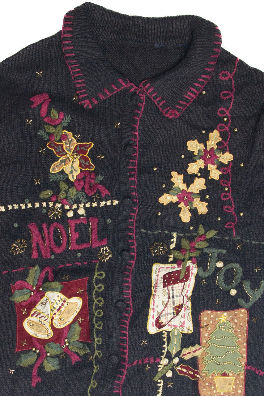 Vintage Black Ugly Christmas Cardigan 63161