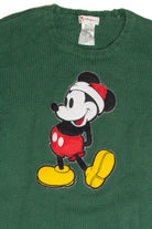 Vintage Mickey Mouse Green Christmas Pullover