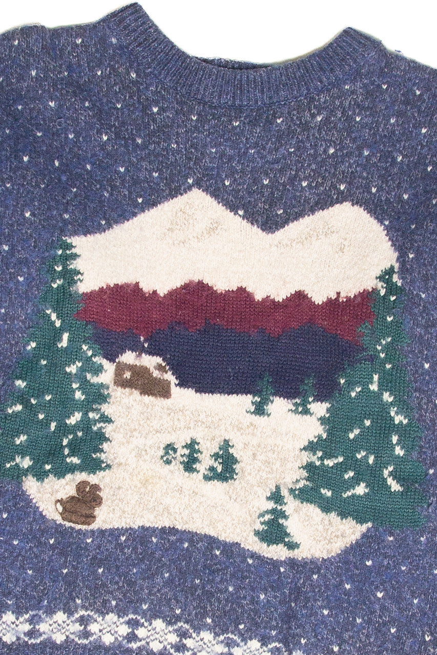 Vintage Blue Ugly Christmas Pullover 61923