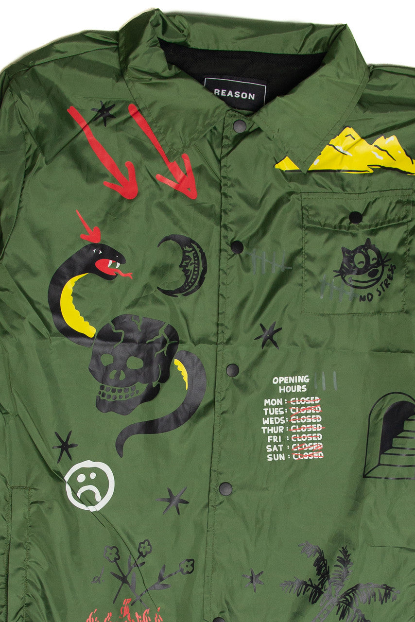 Gritty Coach Graphic Windbreaker Jacket – Ragstock