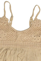 Floral Crochet and Gauze Cami