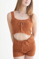 Adobe Pointelle Crochet Cami & Shorts Set