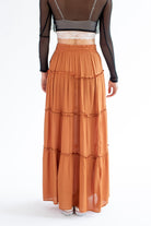 Adobe Ruffle Tiered Maxi Skirt