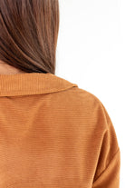 Amber Brown Corduroy Flannel Shirt