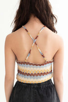 Antique Colors Crochet High Neck Cami