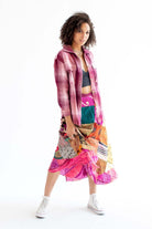 Apple Butter/Pink Oversized Plaid Shacket