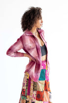 Apple Butter/Pink Oversized Plaid Shacket