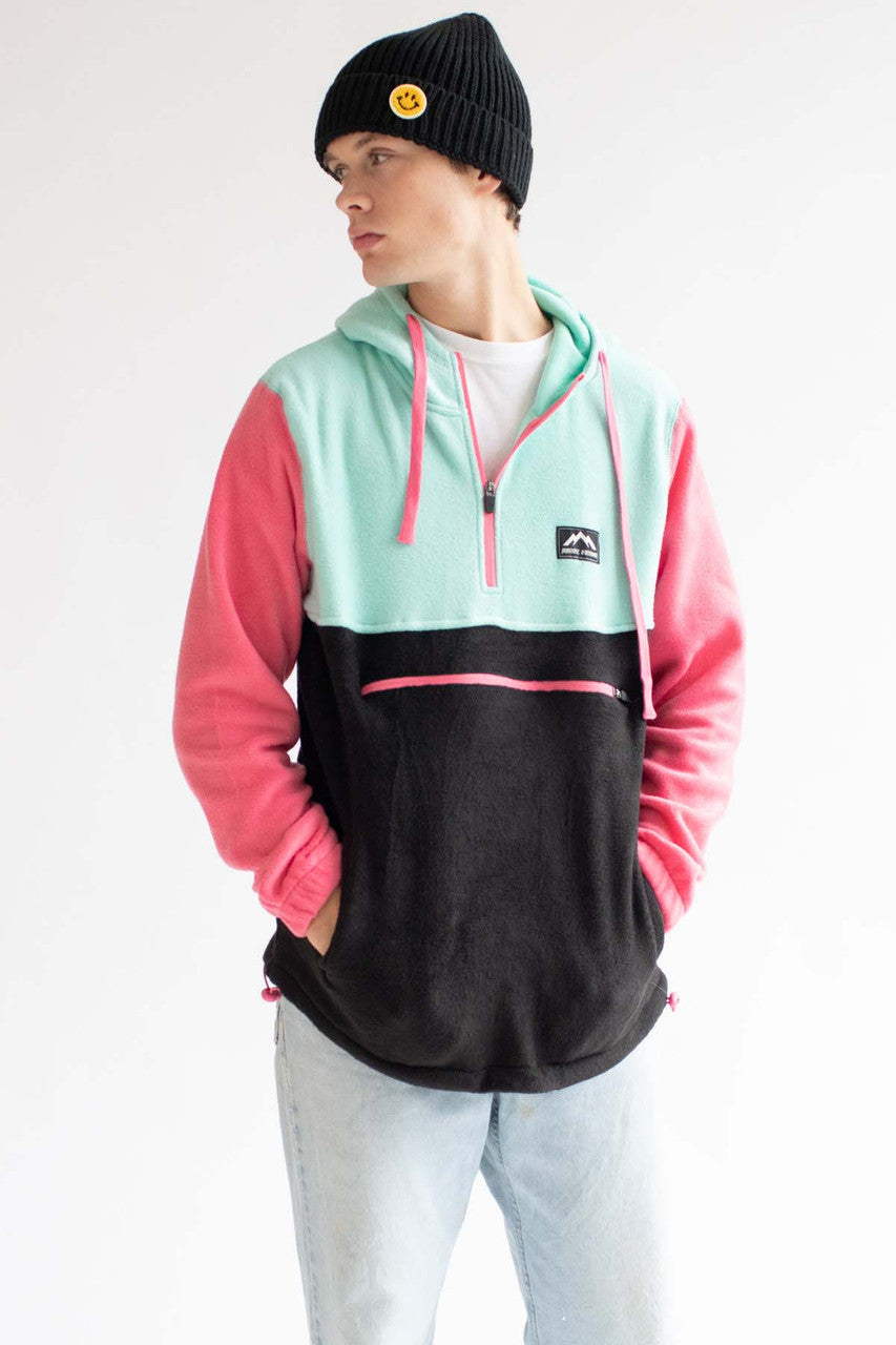 Aruba Color Blocked Polar Fleece Hoodie