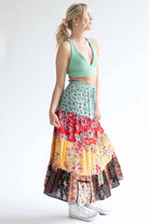Assorted Tiered Festival Maxi Skirt