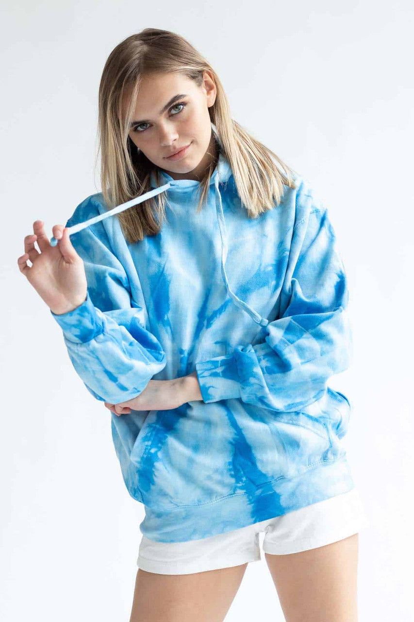 Baby Blue Tie Dye Hoodie – Ragstock - Main Image