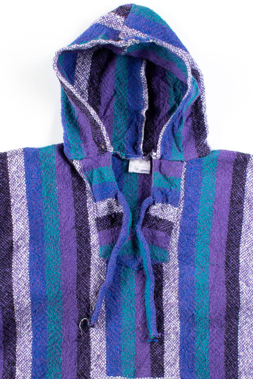 Vintage Purple Stripe Baja Hoodie 1