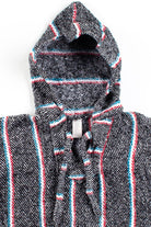 Vintage Grey Stripe Baja Hoodie