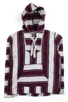 Burgundy Stripe Baja Hoodie