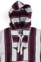 Burgundy Stripe Baja Hoodie