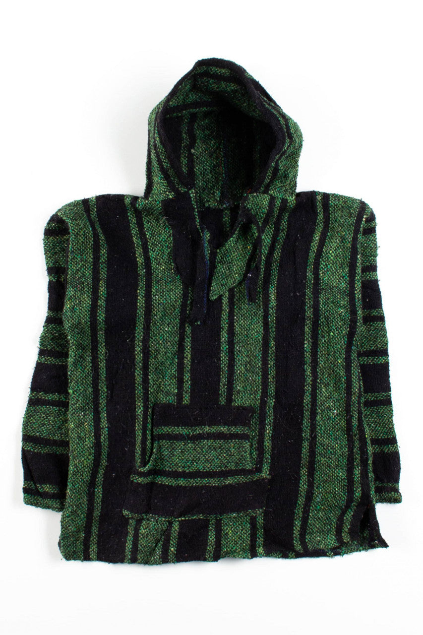 Vintage Green Stripe Baja Hoodie